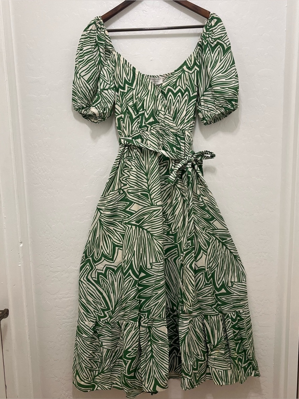 Dress Forum Take Me Away Double Plunge Maxi Dress Size S Tropical Boho Resort